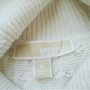 MICHAEL Michael Kors Sweaters - Michael Kors Cream Cableknit Cowlneck Sweater MICHAEL Michael Kors Sweaters - Michael Kors Cream Cableknit Cowlneck Sweater